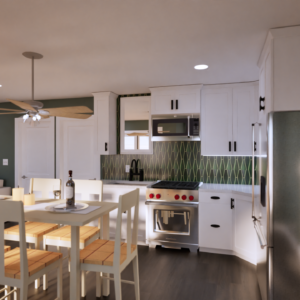 Arborvitae Barn dining and kitchen