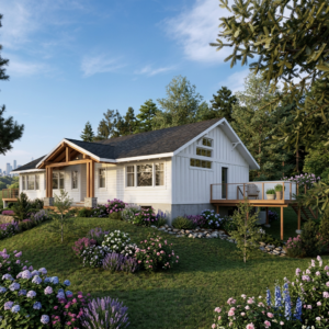 Bamboo Ranch Home Plan Exterior Front View