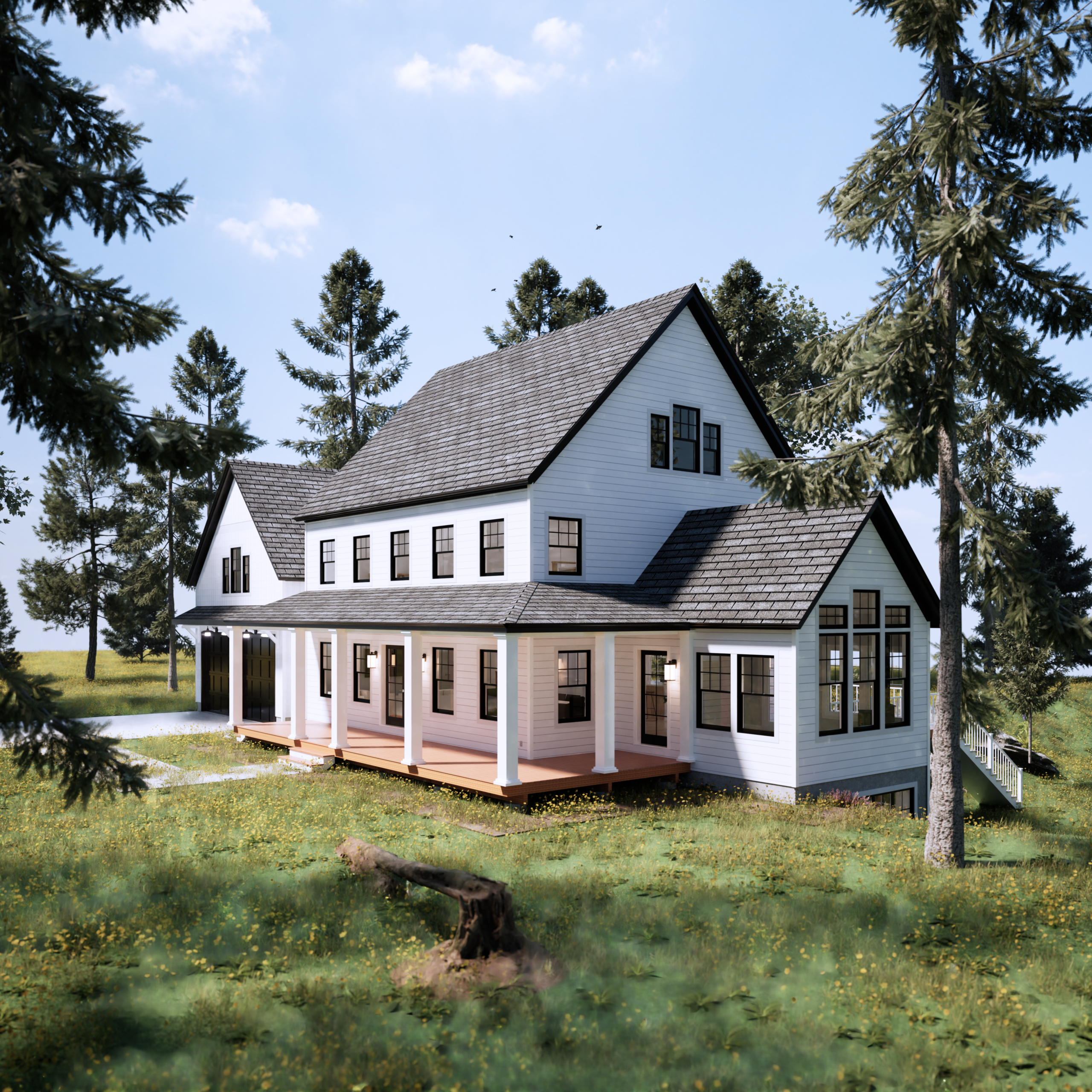 Cedar Farmhouse Exterior