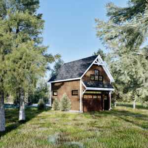 Juniper Garage and Breezeway Home Plan Exterior