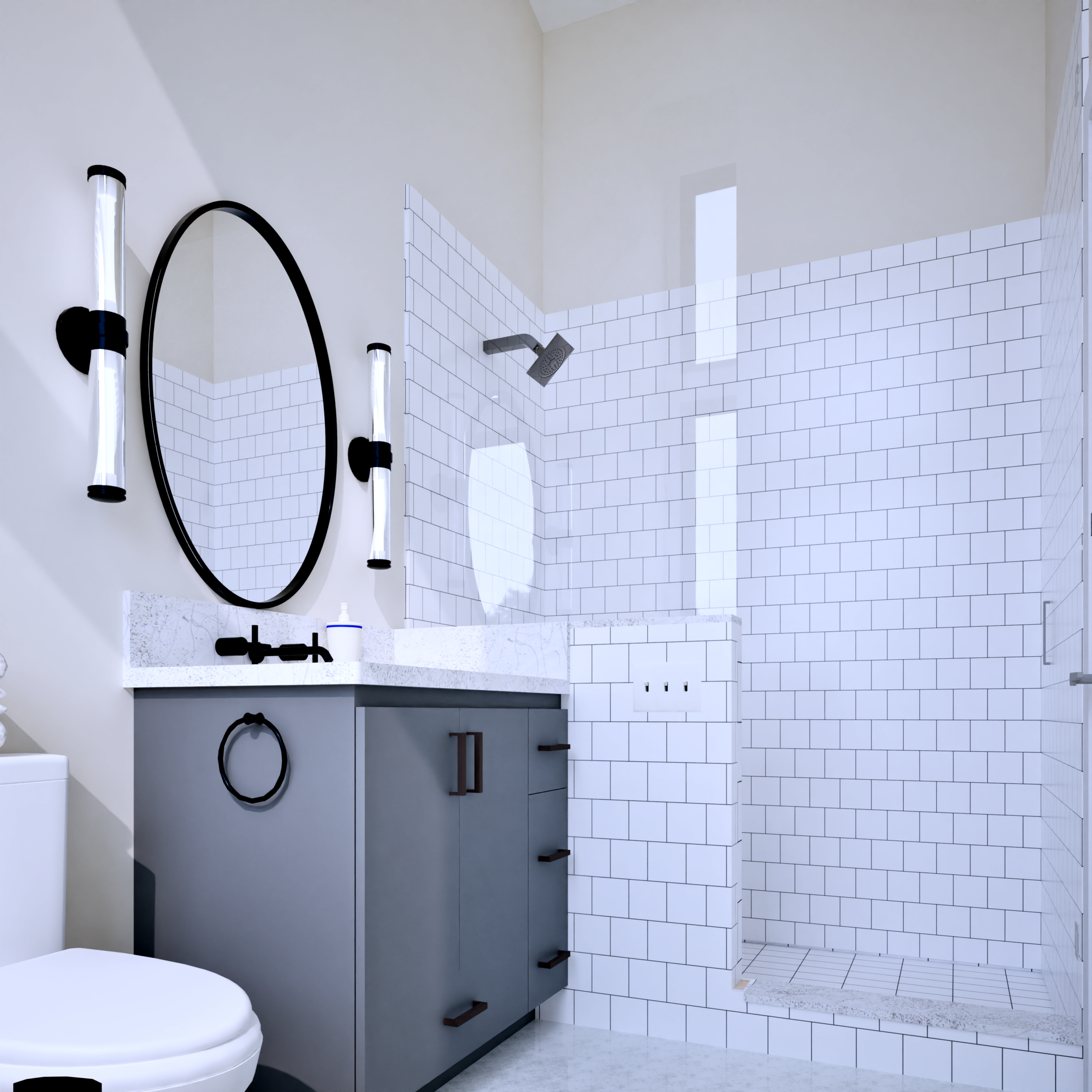Fir Vacation Home Modern Bathroom