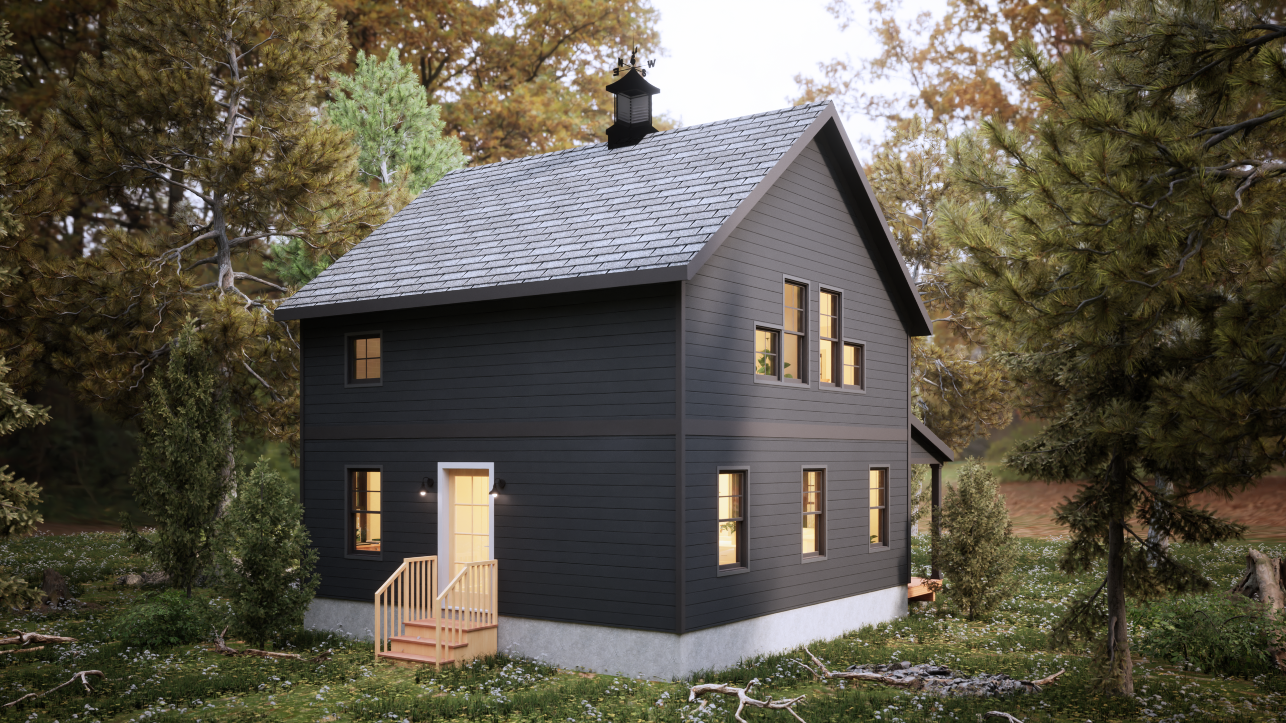 modern exterior back