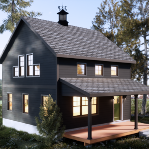 modern exterior with cozy front porch