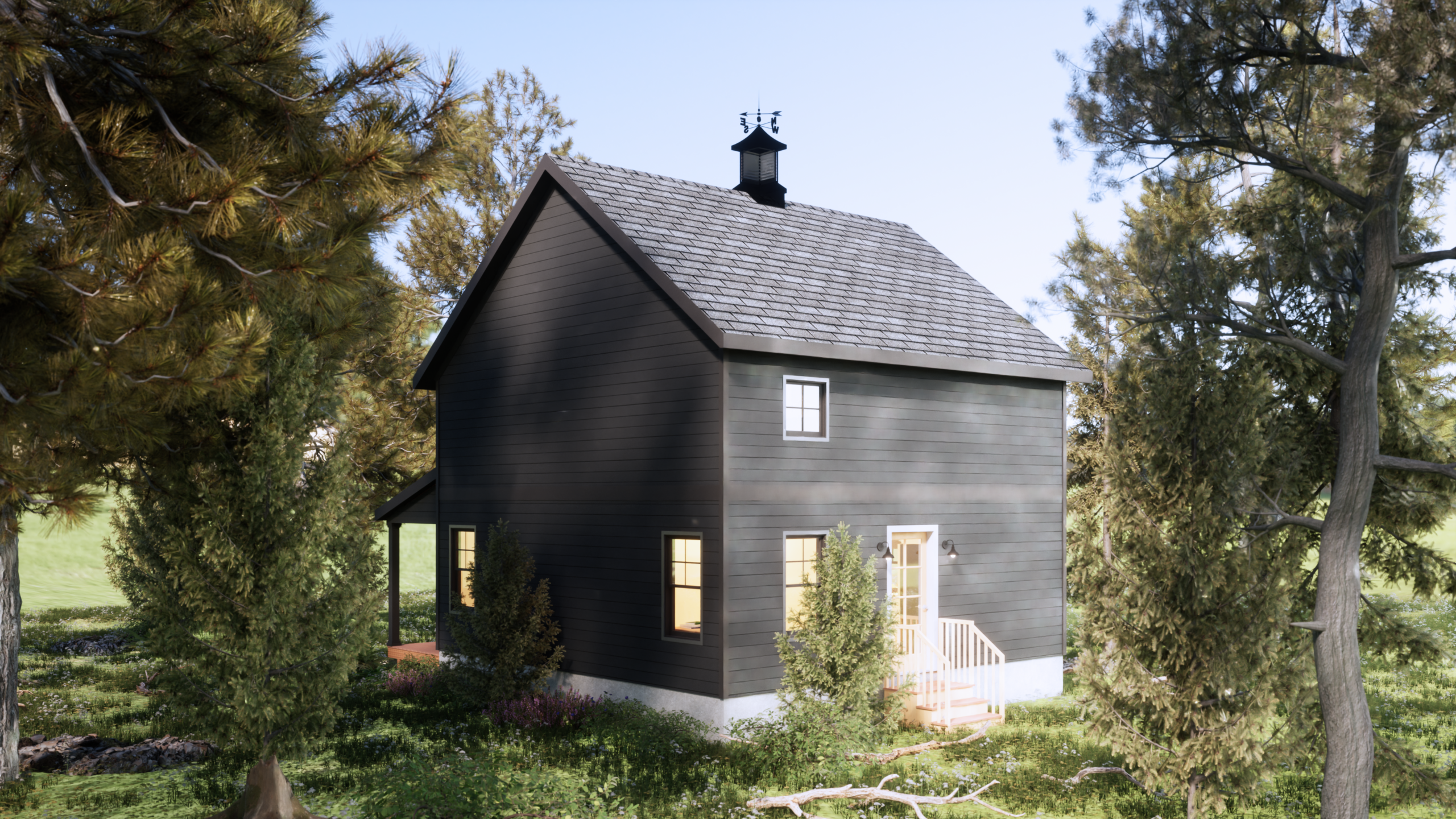 modern exterior two story