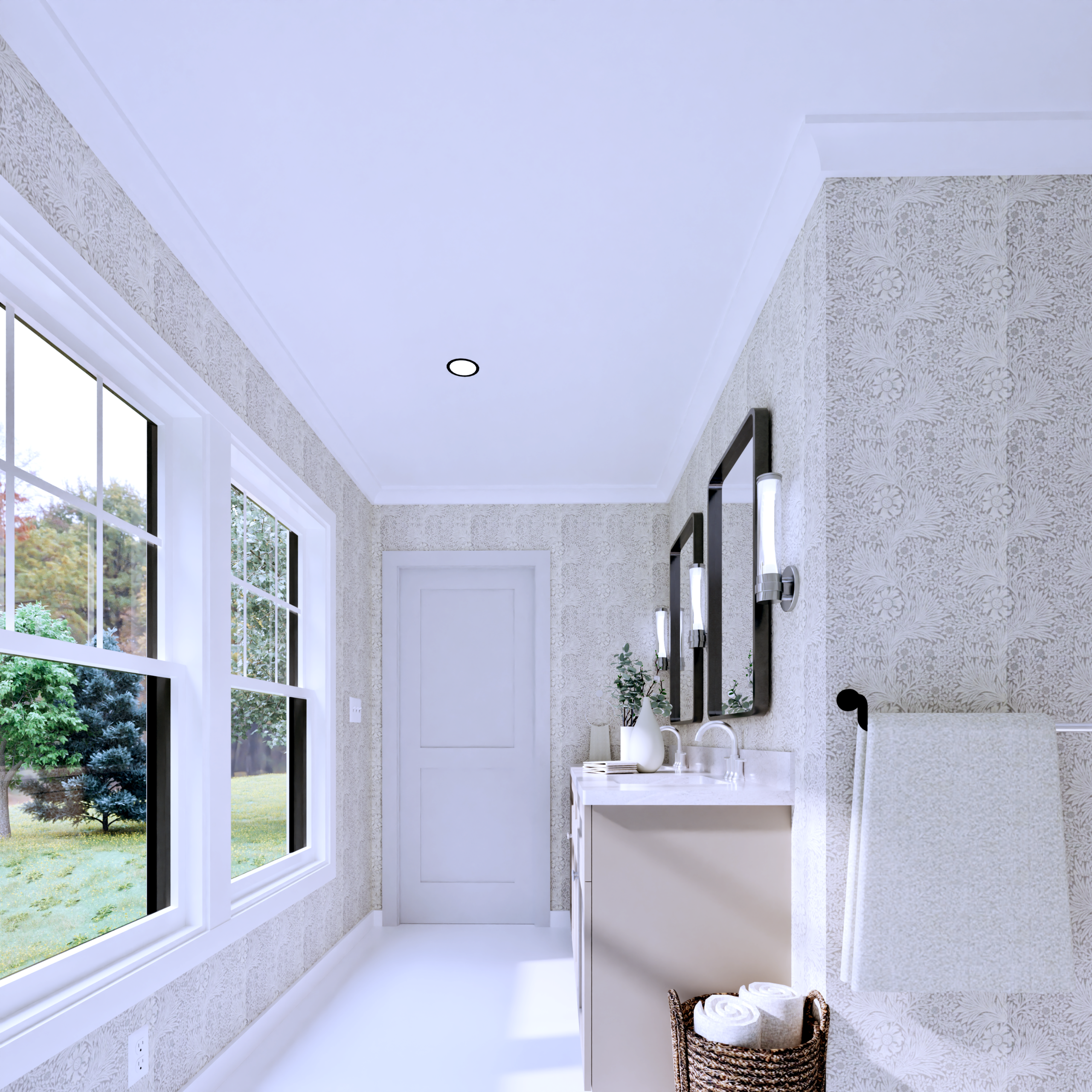 Cedar Farmhouse Primary Bathroom