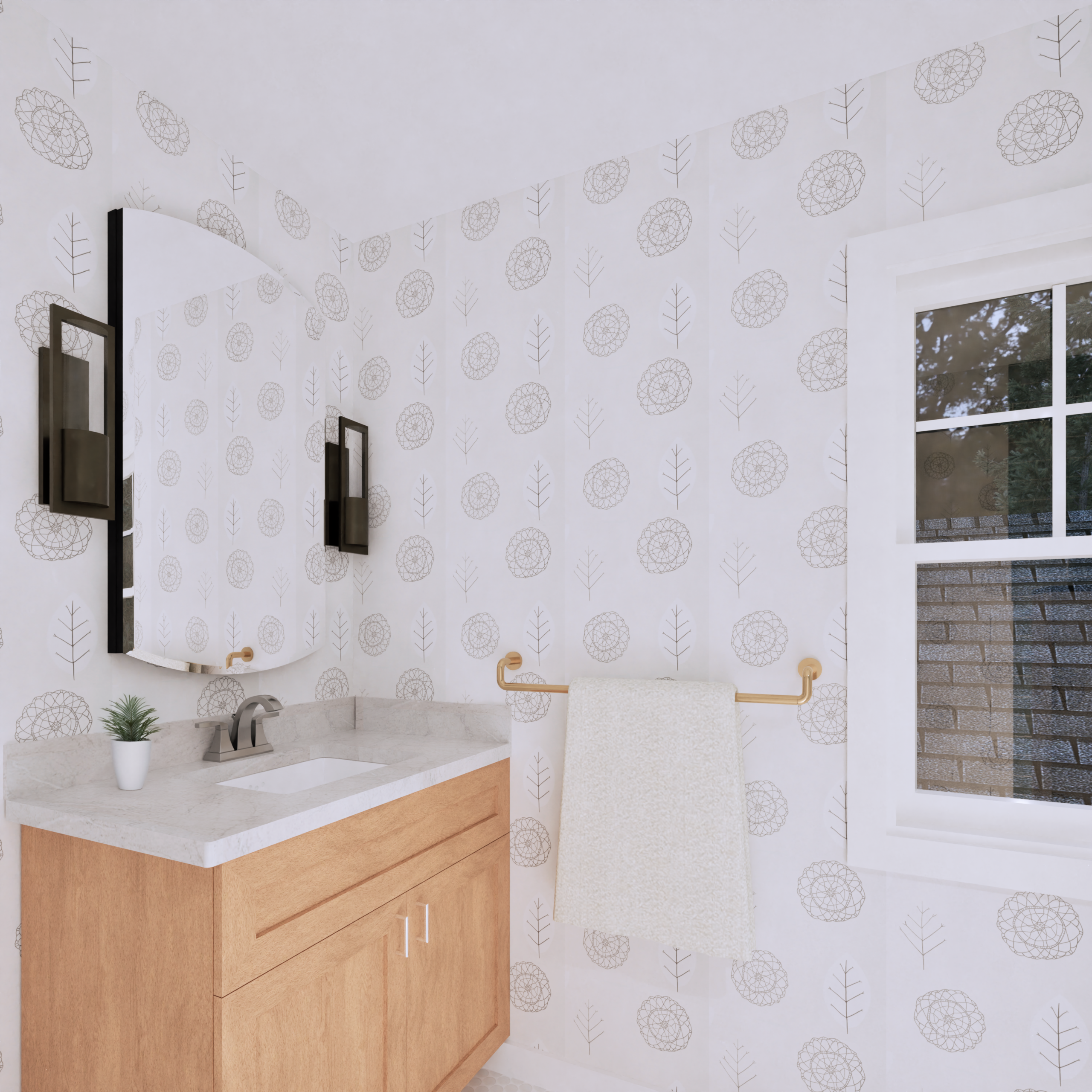 Cedar Farmhouse Upper Bathroom