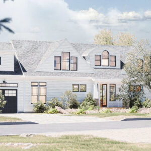 Cherry Shingle Style Home Exterior Front