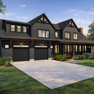 Redwood Modern Farmhouse Home Plan Exterior Front