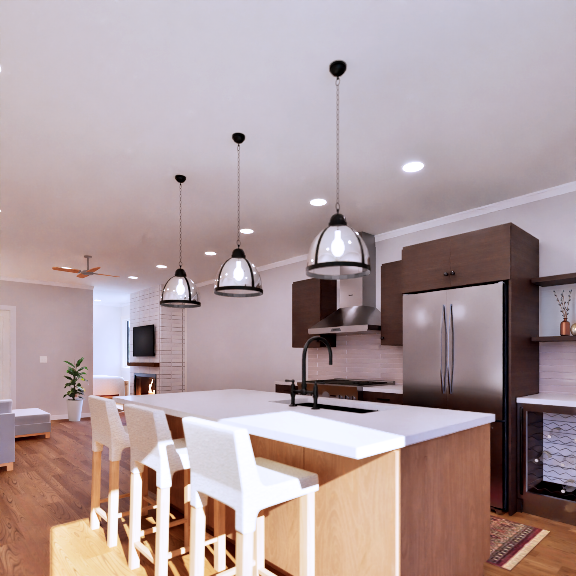 Magnolia Apartment Building Home Plan Kitchen