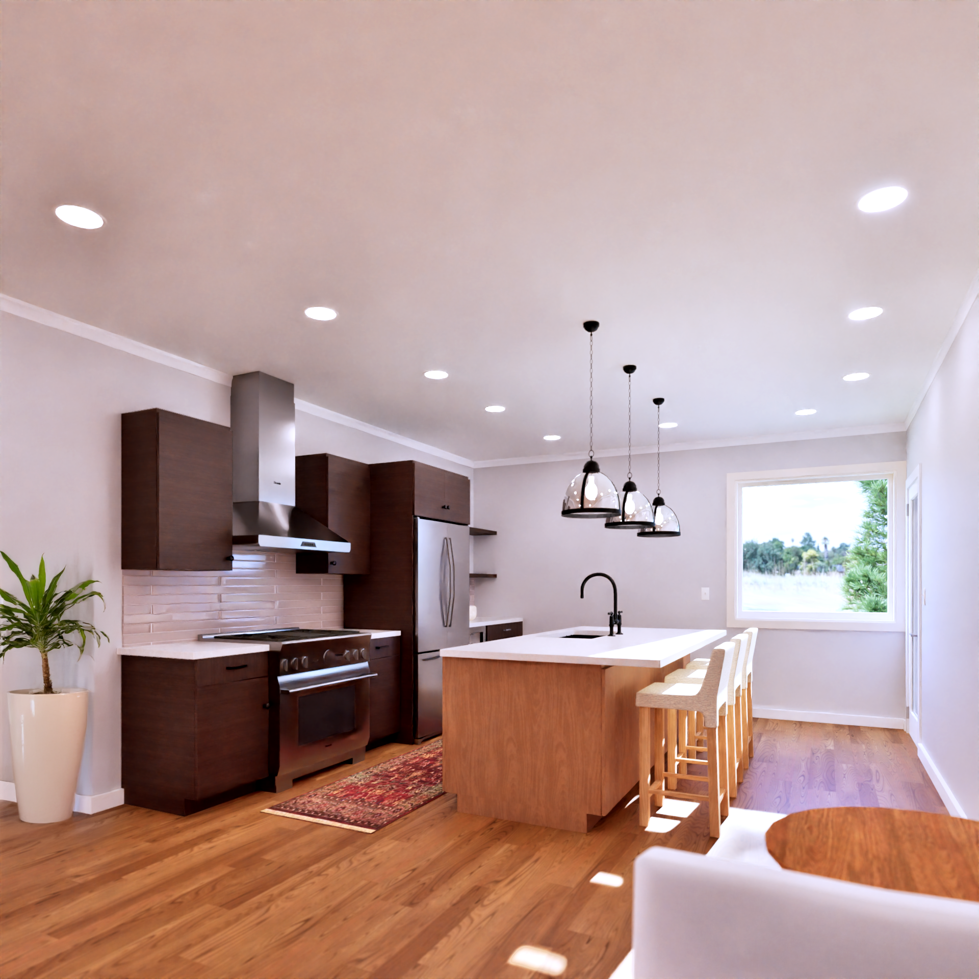 Magnolia Apartment Building Home Plan Kitchen