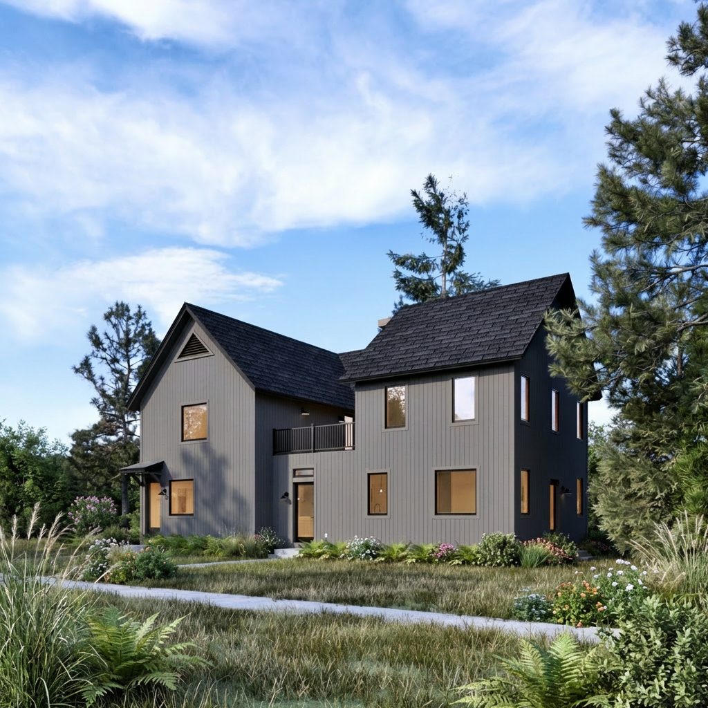 Magnolia Apartment Building Home Plan Exterior