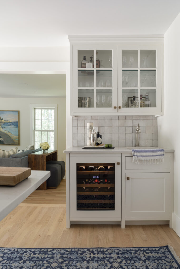 Oak Colonial Home Plan Bar