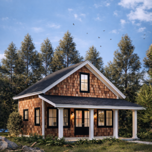 Persimmon Tiny Home Plan Exterior Front