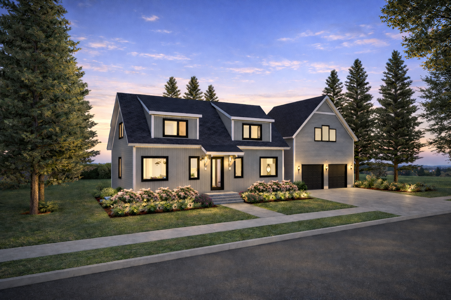 Redbud Cape Home Plan Exterior Front