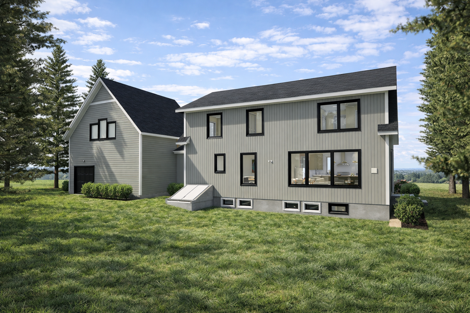 Redbud Cape Home Plan Exterior Back
