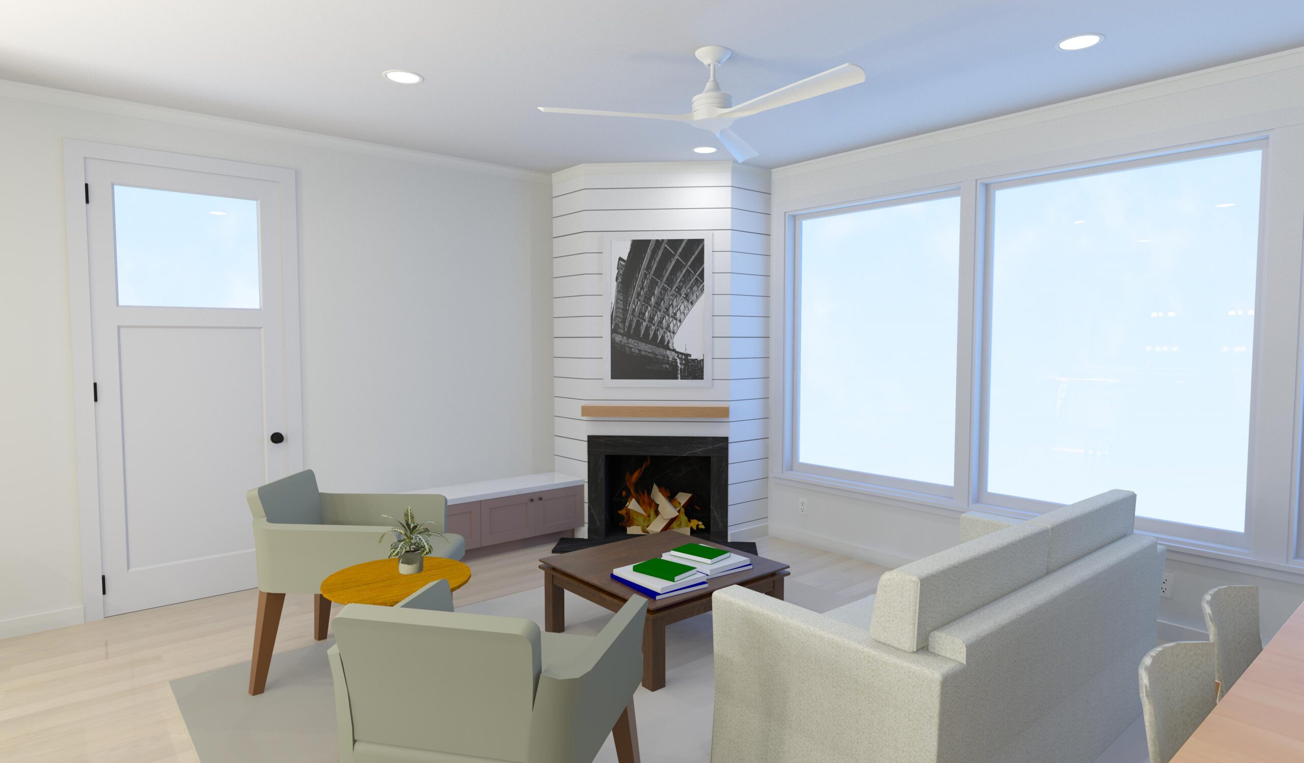 Redbud Cape Home Plan Living
