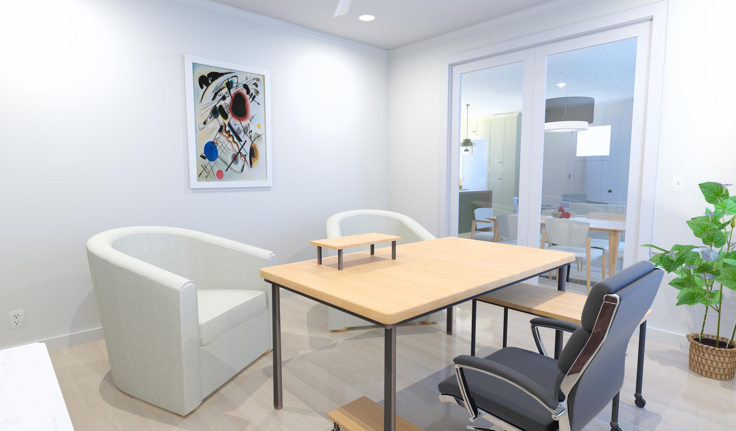 Redbud Cape Home Plan Office