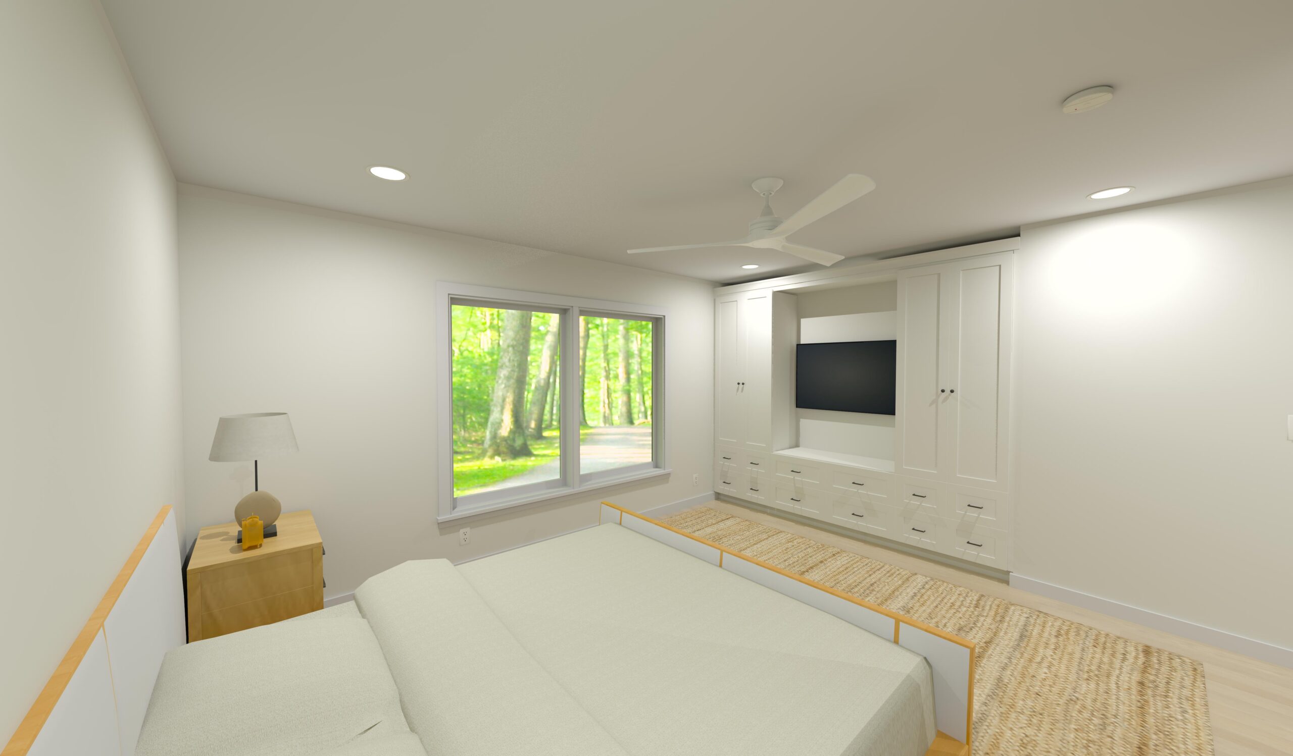 Redbud Cape Home Plan Primary bedroom
