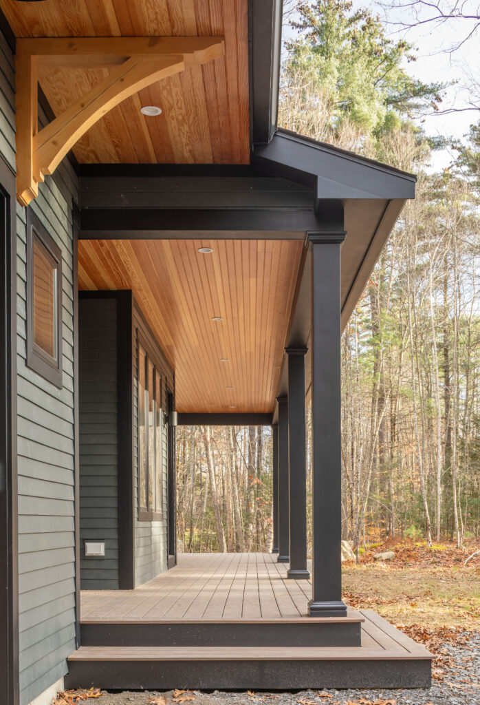 Redwood Modern Farmhouse Home Plan Exterior Porch