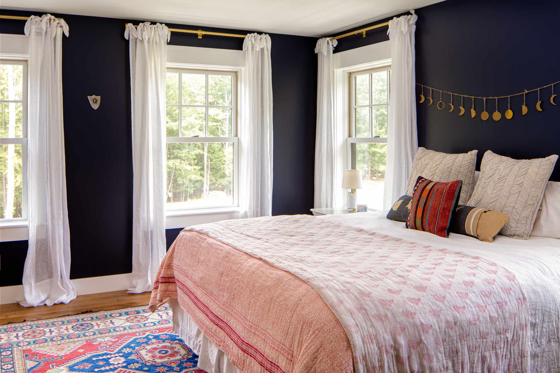 navy bedroom full view